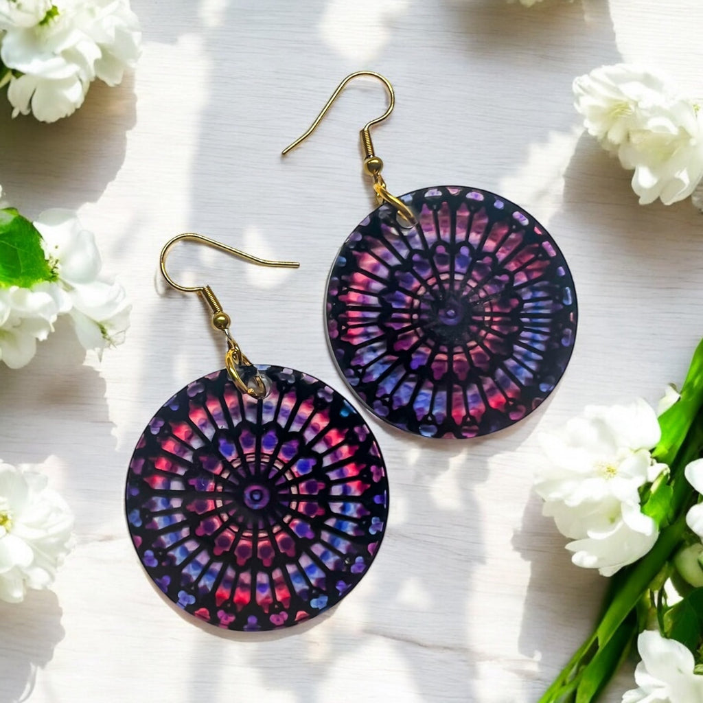 Notre Dame Rose Window Earrings
