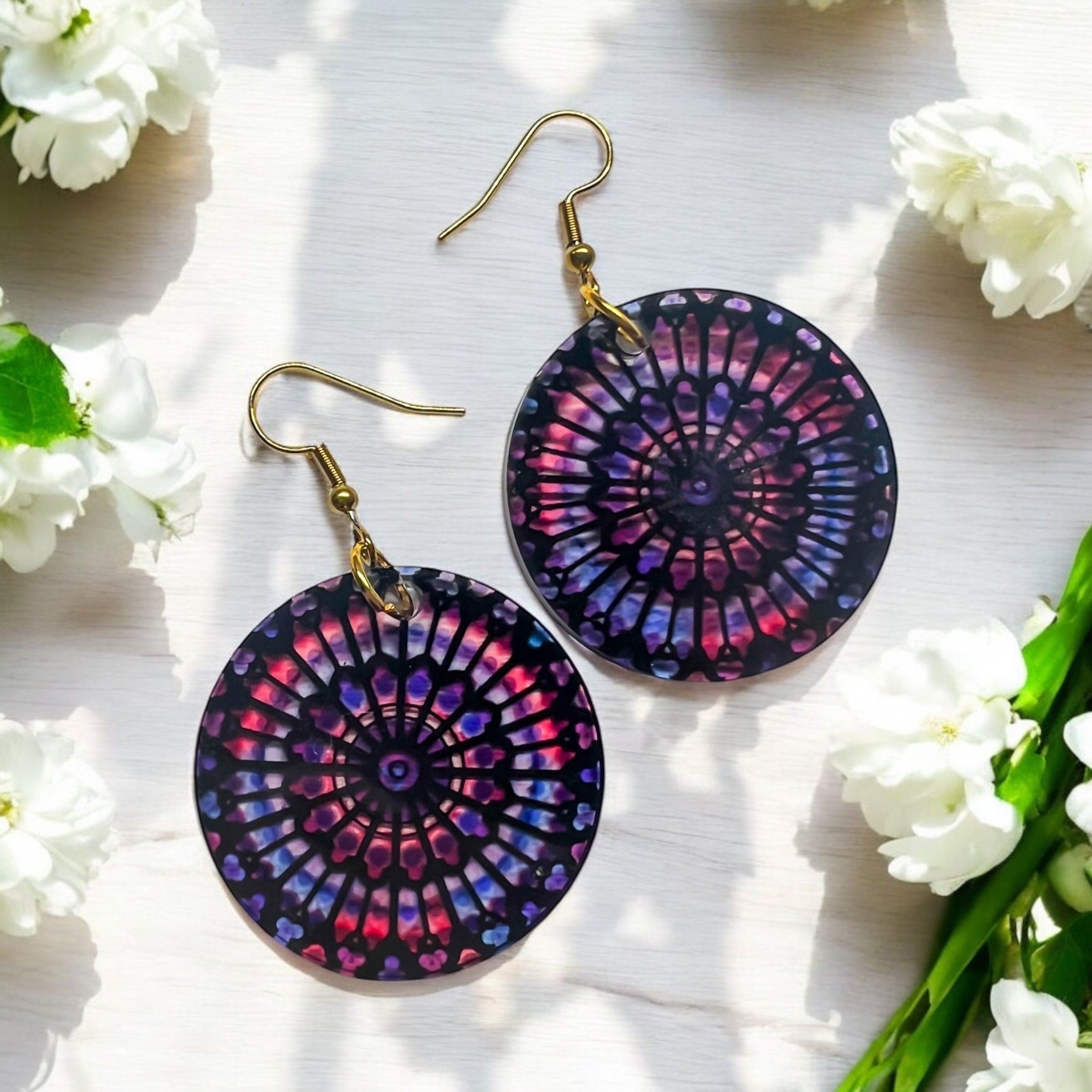 Notre Dame Rose Window Earrings