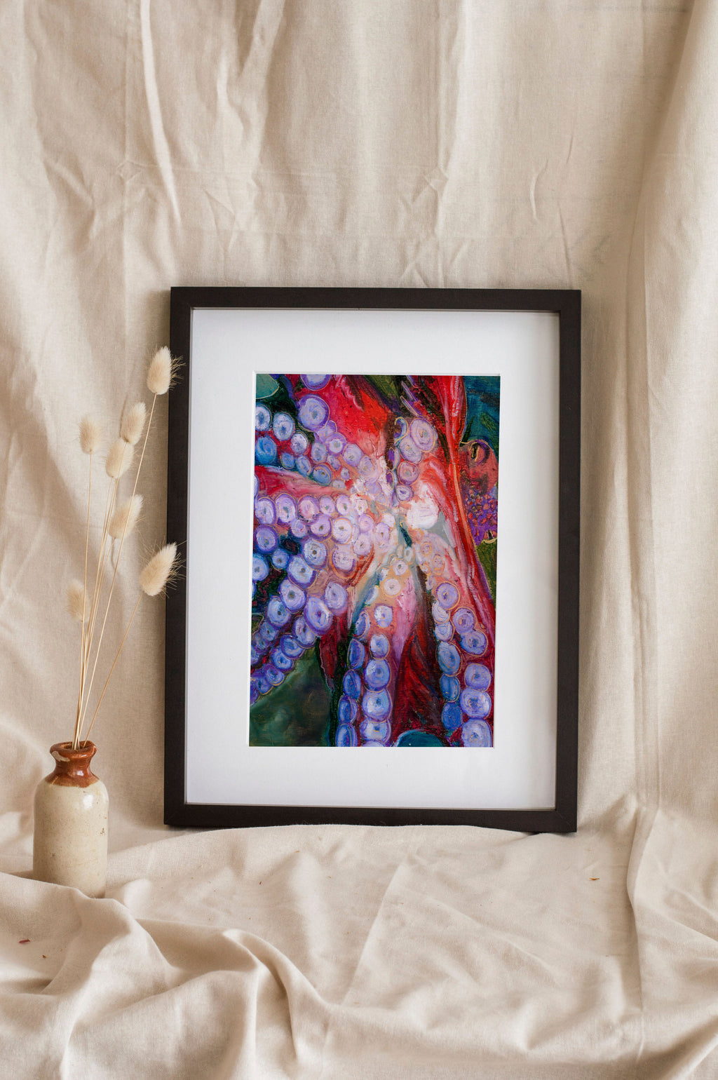 Oil Pastel Octopus Art Print