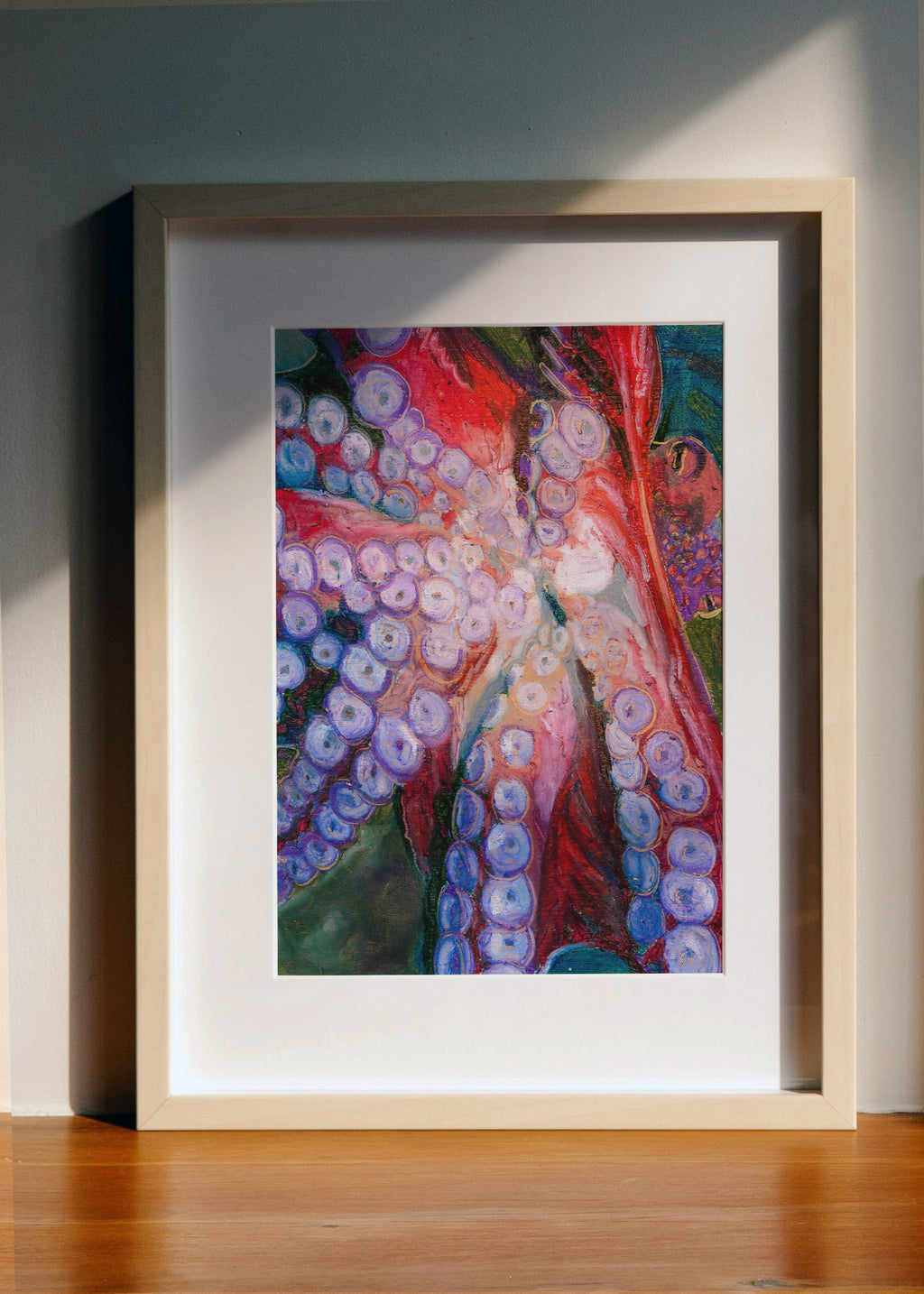Oil Pastel Octopus Art Print